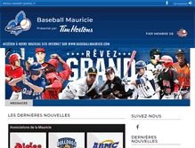 Tablet Screenshot of mauricie.baseballquebec.com