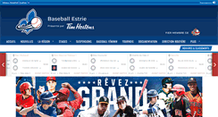 Desktop Screenshot of estrie.baseballquebec.com