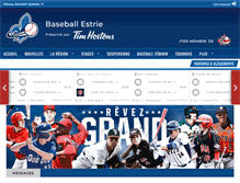 Tablet Screenshot of estrie.baseballquebec.com
