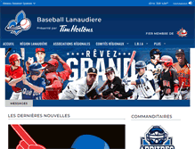 Tablet Screenshot of lanaudiere.baseballquebec.com