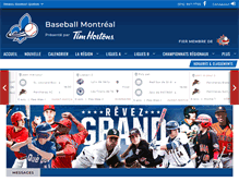 Tablet Screenshot of montreal.baseballquebec.com