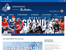 Tablet Screenshot of entraineur.baseballquebec.com